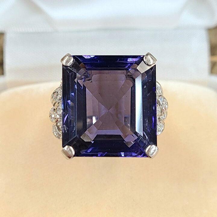 楽天市場】大粒 特品！25ct アイオライト ダイヤモンド プラチナ 