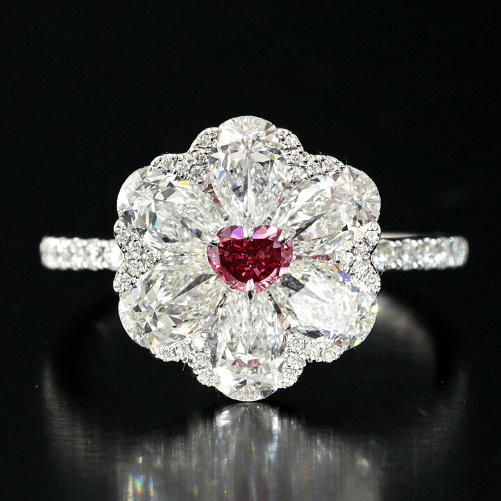 楽天市場】希少！ハートカット 0.21ct 天然レッドダイヤモンド 計2.32 