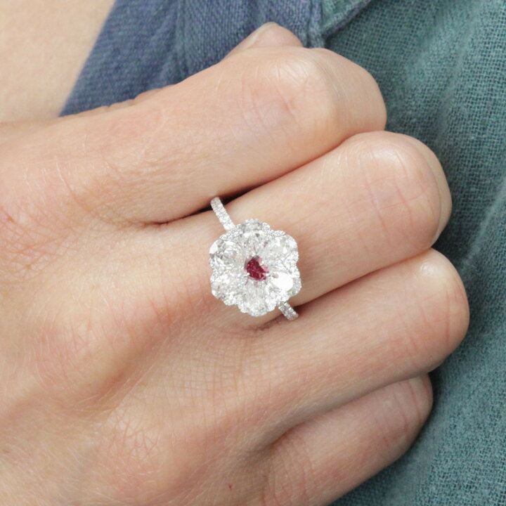 楽天市場】希少！ハートカット 0.21ct 天然レッドダイヤモンド 計2.32 