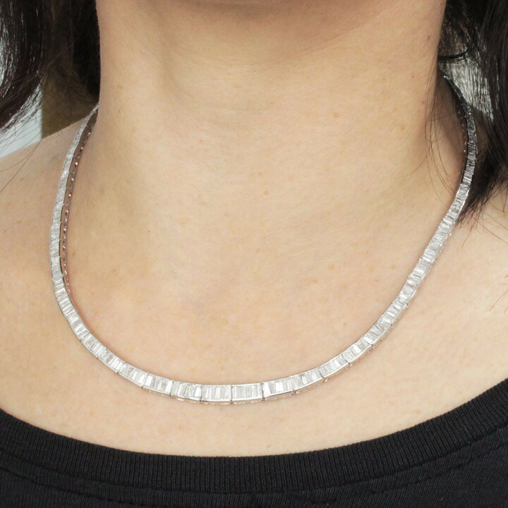 楽天市場】12.76ct テーパーバゲット ダイヤモンド K18 wg テニス  