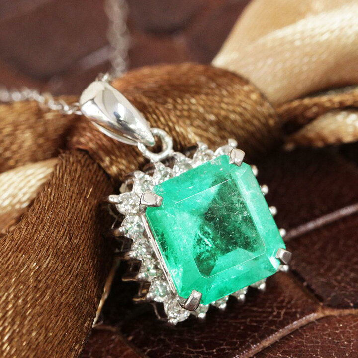 楽天市場】コロンビア産 2ct エメラルド ダイヤモンド プラチナ  