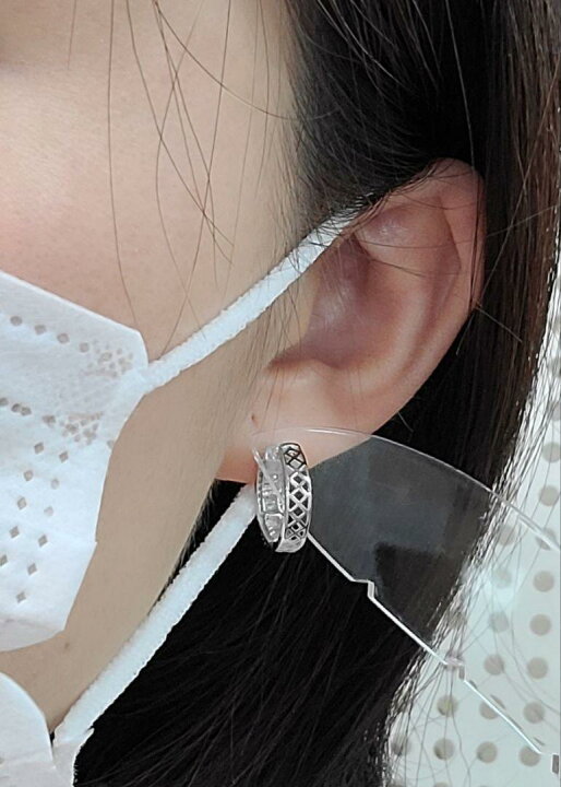 楽天市場】2way 計 0.5ct ダイヤモンド K18 wg フープ ピアス 鑑別書付 