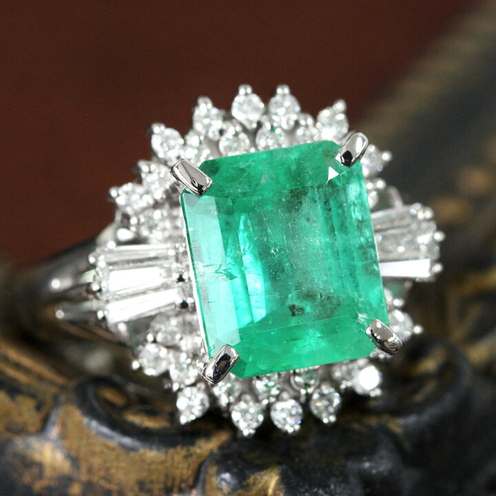 楽天市場】コロンビア産 2.21ct エメラルド ダイヤモンド プラチナ 