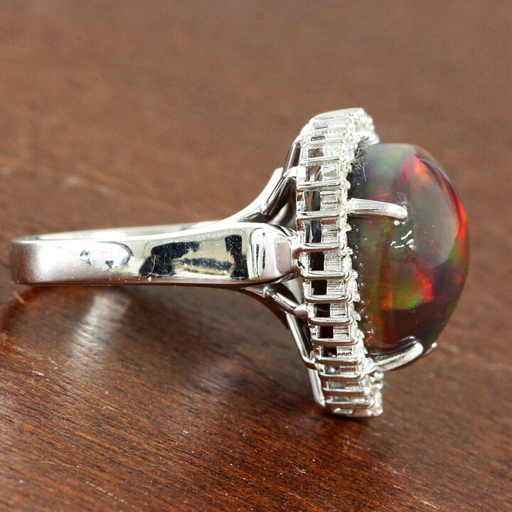 楽天市場】オーロラフラッシュ！16ct ブラックオパール ダイヤモンド  