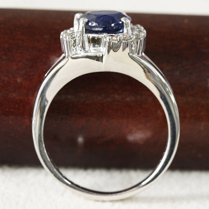 楽天市場】非加熱 2.4ct ロイヤルブルー サファイア ダイヤモンド K18  