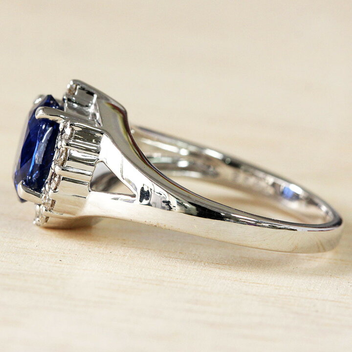 楽天市場】非加熱 2.4ct ロイヤルブルー サファイア ダイヤモンド K18  