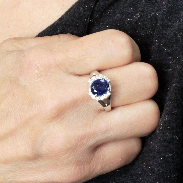 楽天市場】非加熱 2.4ct ロイヤルブルー サファイア ダイヤモンド K18  