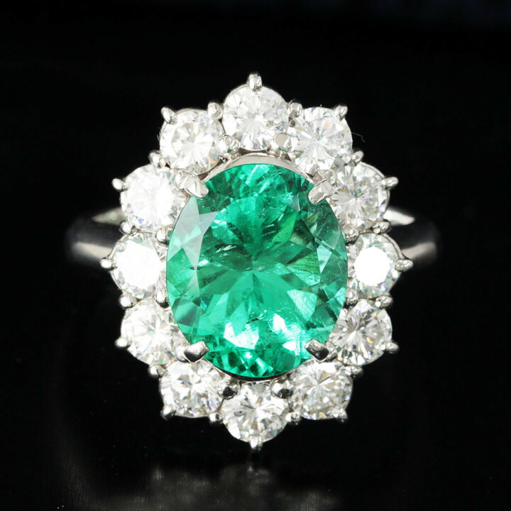 楽天市場】超特品！GIA 3.67ct コロンビア産 エメラルド ダイヤ 