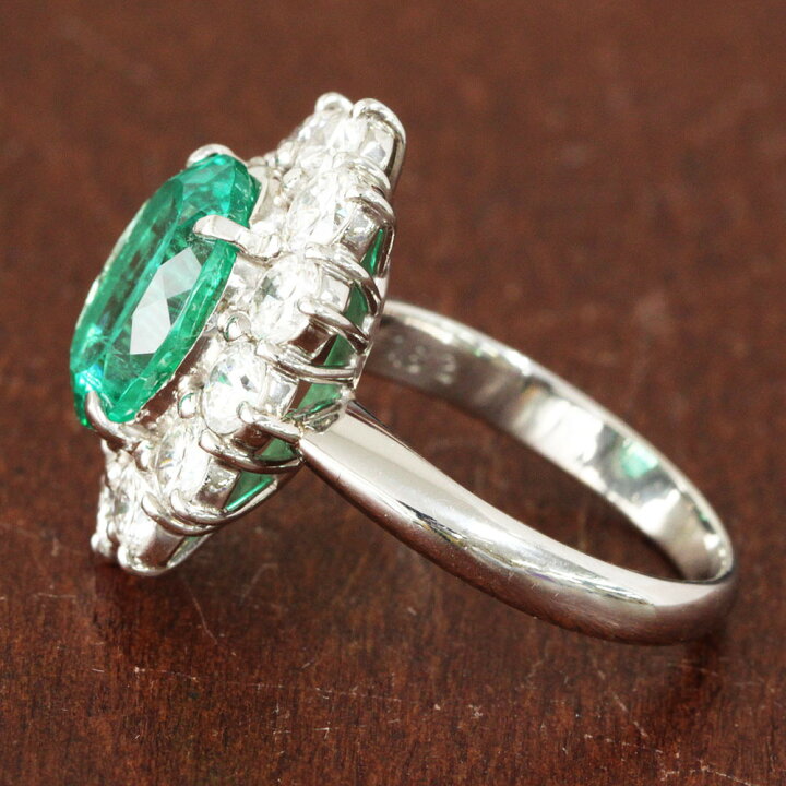 楽天市場】超特品！GIA 3.67ct コロンビア産 エメラルド ダイヤ 