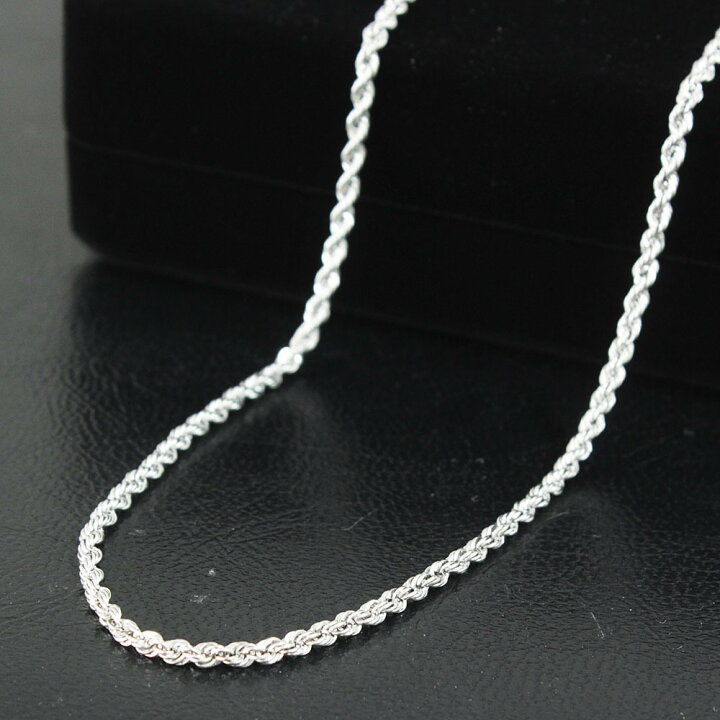 楽天市場】2.2mm 45cm K18 wg ロープ ネックレス フリーアジャスター 