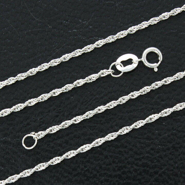 楽天市場】1.2mm 60cm K18 wg ロープチェーン ネックレス 18金 