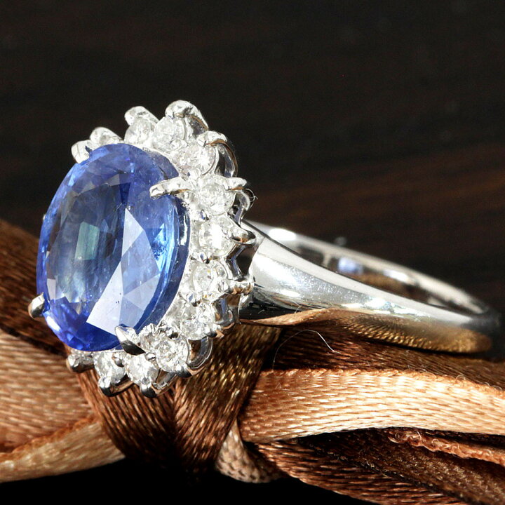 楽天市場】最高品質！非加熱 3ct サファイア ダイヤモンド プラチナ 
