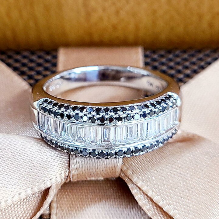 楽天市場】スタイリッシュ！0.88ct ダイヤモンド K18 WG エタニティ  