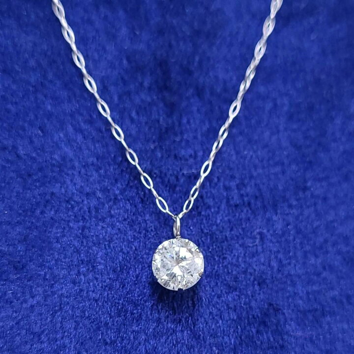 楽天市場】0.5ct H SI ダイヤモンド 6本爪 プラチナ 一粒 ペンダント 