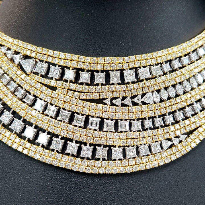 楽天市場】究極のVIP仕様！ 46ct ダイヤモンド K18 YG ネックレス 