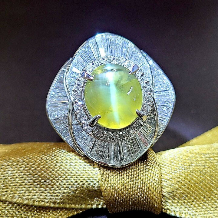 楽天市場】高品質！開運石！ 5ct クリソベリル キャツアイ ダイヤ 