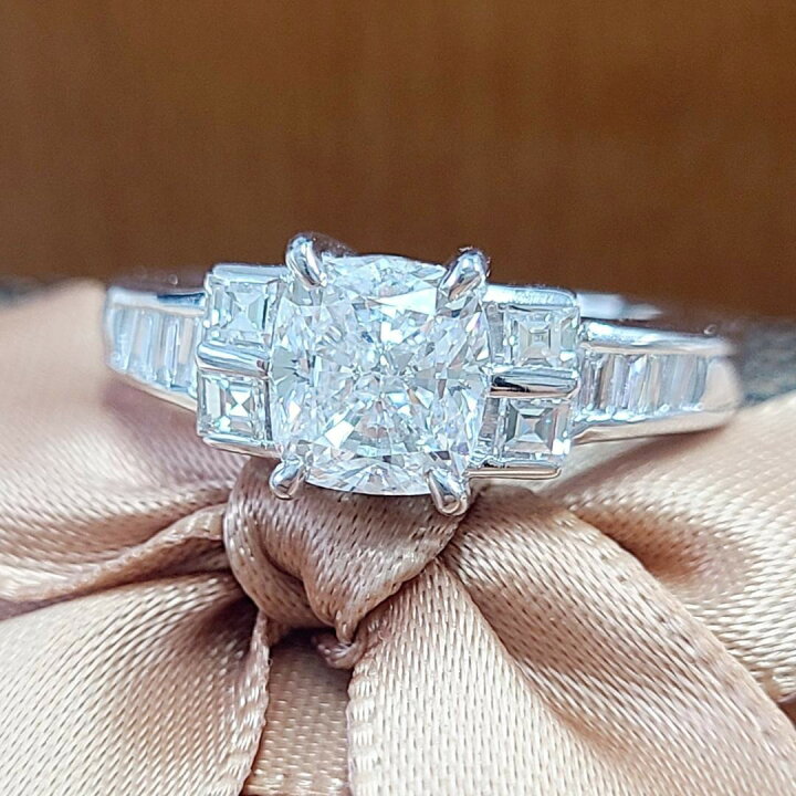 楽天市場】最高品質！ギラギラ！GIA鑑定 1.5ct UP F VS EX プラチナ 