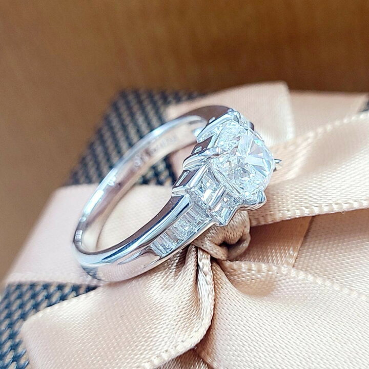 楽天市場】最高品質！ギラギラ！GIA鑑定 1.5ct UP F VS EX プラチナ 
