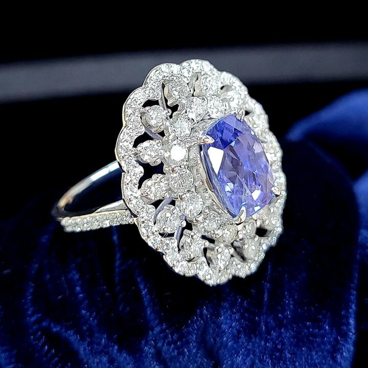 楽天市場】まさに芸術品！ 非加熱 ノーヒート サファイア K18 WG 3.2ct 