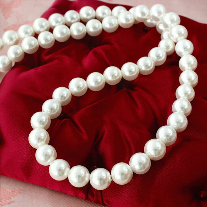 楽天市場】パール ネックレス 花珠 本真珠 貝パール ネックレス 8mm 白 