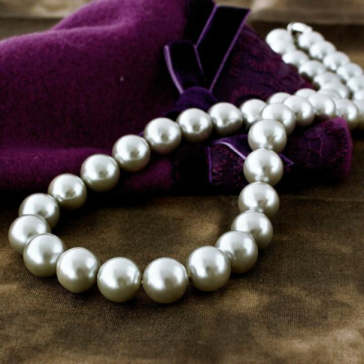 楽天市場】パールネックレス 花珠 本真珠貝パール ネックレス 10mm 白  