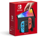 Nintendo Switch(有機ELモデル) Joy-Con(L) ネオンブルー/(R) ネオンレッド 【中古/美品】【Switch本体】【四日市 専売品】【062-220131-01QH】