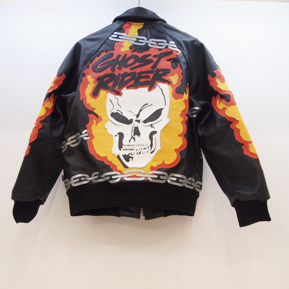Supreme×Vanson Leather (シュプリーム×バンソン) Leather Ghost Rider Jacket サイズ：S  カラー：ブラック【中古】【126 ストリート】【鈴鹿 併売品】【126-190319-01OS】 | フーリエ　楽天市場店