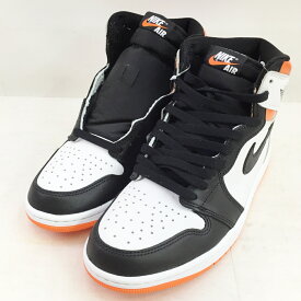 NIKE(ナイキ) AIR JORDAN 1 RETRO HIGH OGエア ジョーダン 1 レトロ ハイ オリジナル 555088-180 サイズ：8.5(26.5cm) カラー：ブラック・オレンジ【中古】【139 スニーカー】【鈴鹿 併売品】【139-220824-06OS】