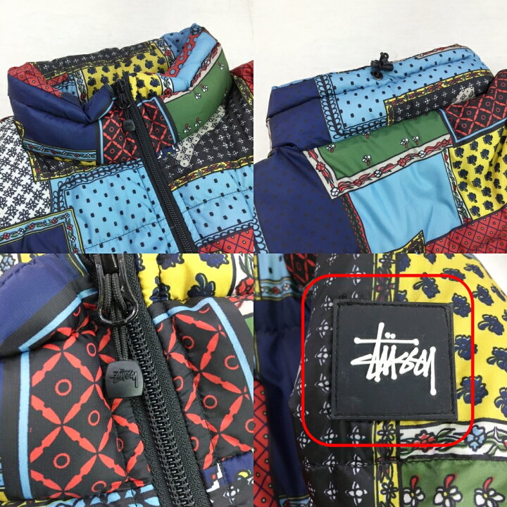 楽天市場】STUSSY(ステューシー) パッチワーク柄ダウンジャケット 
