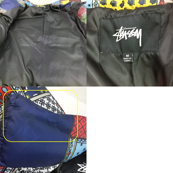 楽天市場】STUSSY(ステューシー) パッチワーク柄ダウンジャケット 