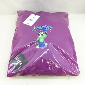 HUF(ハフ) BAD CAT P/O HOODIE パーカー サイズ：XL カラー：パープル【中古】【126 ストリート】【鈴鹿 併売品】【126-240213-02OS】