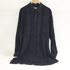 Yohji Yamamoto POUR HOMME (ヨウジヤマモトプールオム)CM CELLULOSE LAWN Z-STANDARD BIG WPK B/HS-B06-200/セルロースダブルフロントブラウスサイズ：3カラー：ブラック【中古】【125 DM】【鈴鹿 併売】【125-251127-06OS】