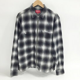 Supreme(シュプリーム)Shadow Plaid Flannel Zip Up Shirt シャドウ プレイド フランネル ジップアップ シャツサイズ：Mカラー：ブラック【中古】【126 ストリート】【鈴鹿 併売】【126-251227-04OS】