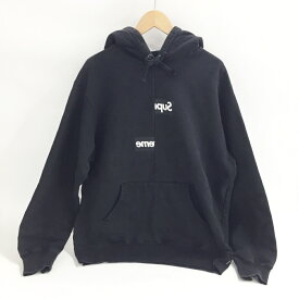Supreme×COMME des GARCONS SHIRT (シュプリーム×コムデギャルソン)Split Box Logo Hooded Sweatshirt スプリット ボックスロゴ プルオーバーサイズ：Lカラー：ブラック【中古】【126 ストリート】【鈴鹿 併売】【126-260210-03OS】