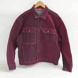 Supreme(シュプリーム)Flocked Denim Trucker Jacket/フロックドデニムトラッカージャケットサイズ：Mカラー：レッド【中古】【126 ストリート】【鈴鹿 併売】【126-260316-06OS】