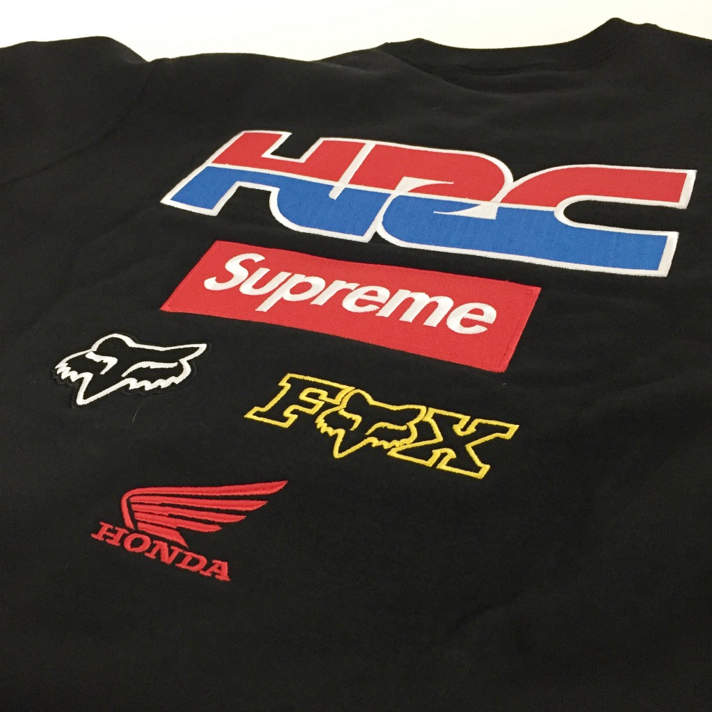 Supreme Honda × Fox Racing CREWNECK (シュプリームホンダ フォックスレーシング クルーネック) サイズ：S  カラー：ブラック【中古】【126 ストリート】【鈴鹿 併売品】【126-201002-02SS】 | フーリエ　楽天市場店