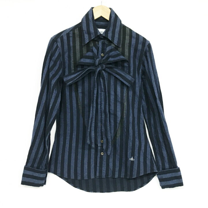 楽天市場】Vivienne Westwood MANストライプ リボンシャツ サイズ：44 