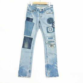 HYSTERIC GLAMOUR（ヒステリックグラマー）デニムパンツ　ダメージデニム　KINKY JEANS　2AP-4371サイズ：XSカラー：ブルー【中古】【125 DM】【鈴鹿 併売】【125-231218-01GS】