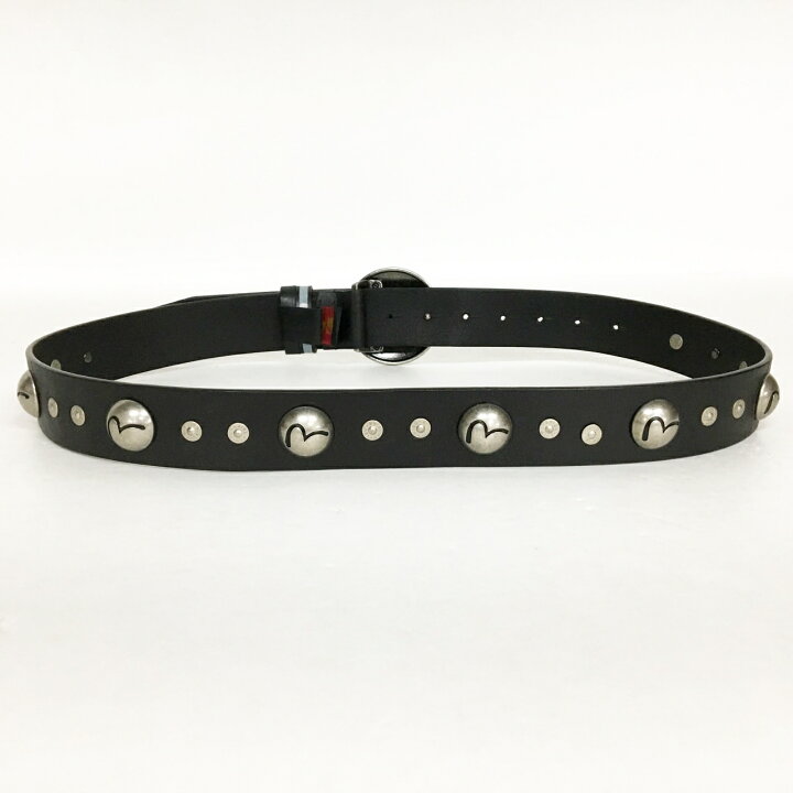 楽天市場】EVISU エヴィスリアル レザー スチール バックル ベルト  