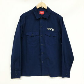 Supreme (シュプリーム)16AW アーチロゴ ワークシャツ サイズ：S カラー：ネイビー【中古】【126 ストリート】【鈴鹿 併売品】【126-220708-02SS】