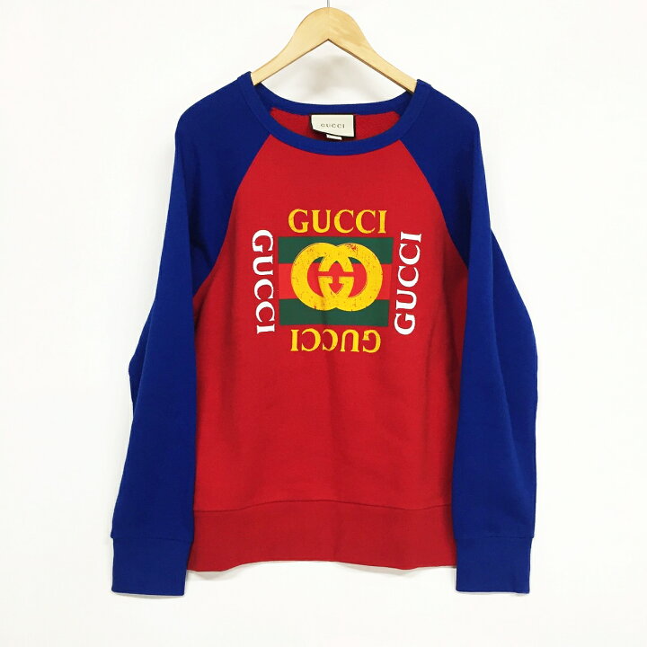 楽天市場】GUCCI(グッチ) ヴィンテージロゴクルーネックスウェット 