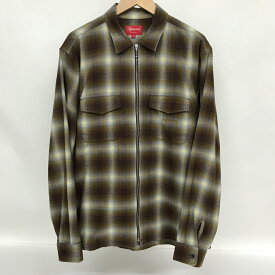 Supreme（シュプリーム）Shadow　 Flannel　Zip Up Shirt サイズ：Lカラー：ブラウン【中古】【126 ストリート】【鈴鹿 併売】【126-240207-03NS】