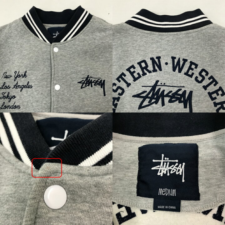 楽天市場】STUSSY(ステューシー)スタジャンサイズ：Mカラー：ネイビー 