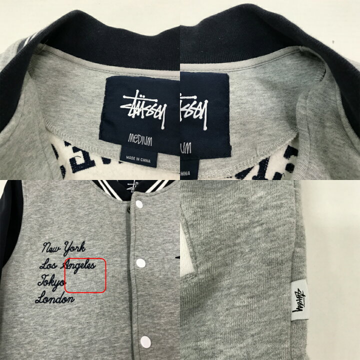 楽天市場】STUSSY(ステューシー)スタジャンサイズ：Mカラー：ネイビー 