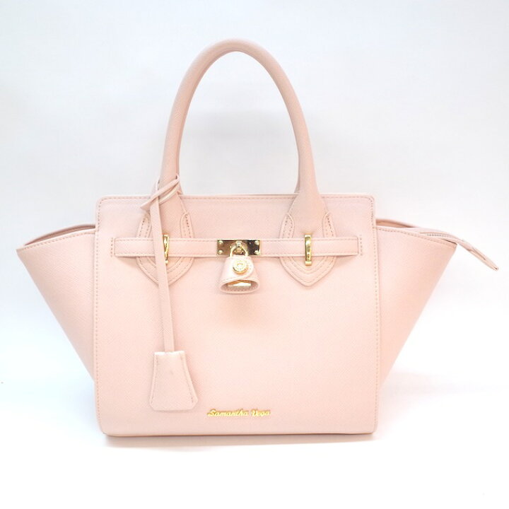 楽天市場 Samantha Vega バチェロ2way トートバッグ サマンサベガ ハンドバッグ ショルダーバッグ ピンク 中古 137 カバン 四日市 併売品 137 03eh フーリエ 楽天市場店