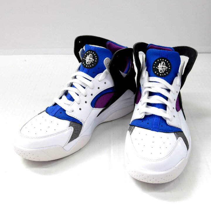 楽天市場 Nike Air Flight Huarache Premium Qs ナイキ エア フライト ハラチ プレミアム 6863 100 ブラック ホワイト ブルー パープル サイズ 28 5cm 中古 139 スニーカー 四日市 併売品 139 05ush フーリエ 楽天市場店