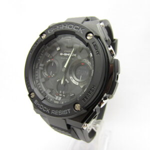 CASIO カシオ G-SHOCK ジーショック G-STEEL タフネスクロノグラフ 電波ソーラー GST-W100G-1BJF ブラック 【中古】【141 時計】【四日市 併売品】【141-201005-11OH】