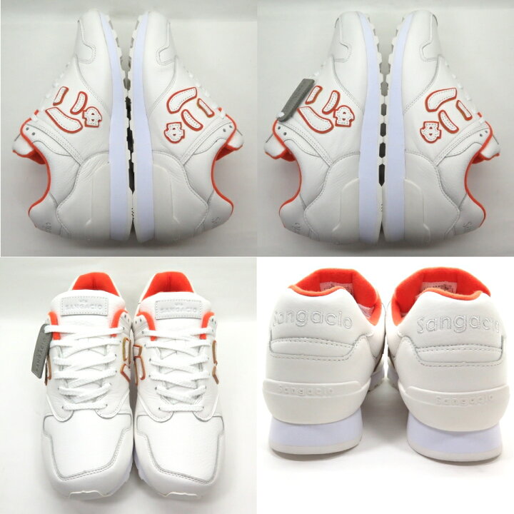 楽天市場】SANGACIO 靴工房 サンガッチョ にゅ～ず WHITE/ORANGE 