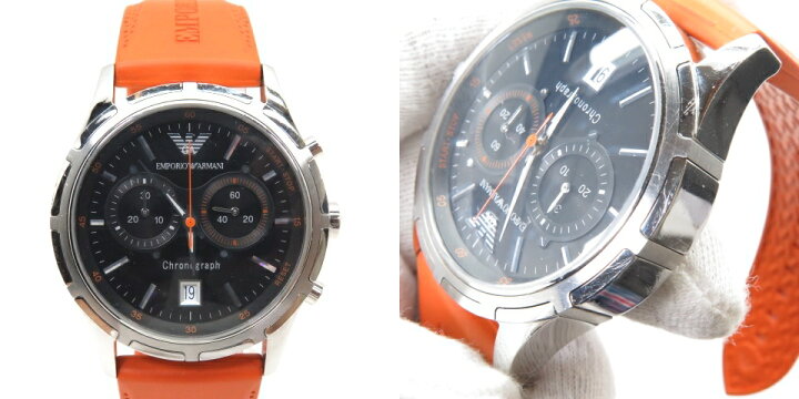 楽天市場】Emporio Armani AR5849 エンポリオアルマーニ オレンジ 