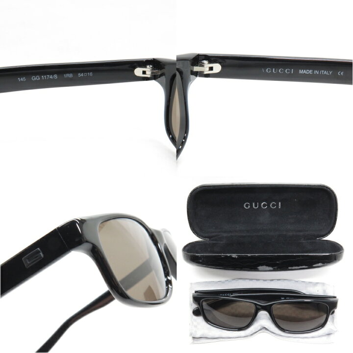 楽天市場】GUCCI グッチ サングラス 145 GG 1174/S 1RB 54 16 ブラック 